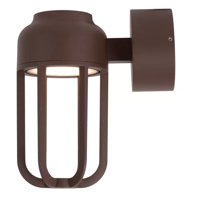 WELLS - Applique murale Intérieur/Extérieur - Ø 10 cm - LED - 1x8W 2700K - IP54 - Rouille | Essential - 33808/08/97