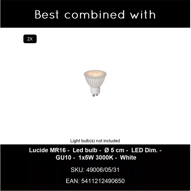AMIGO - Ceiling spotlight - 2xGU10 - White - 53910/02/31