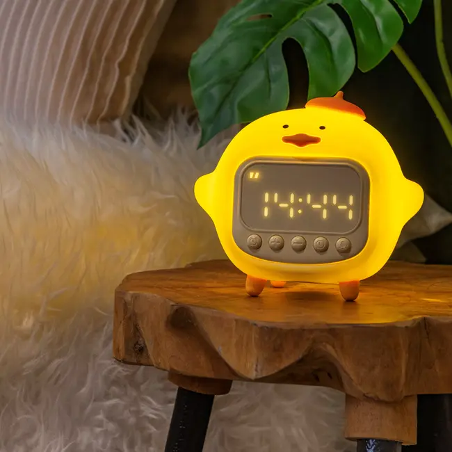 PINCHA DUCK - Oplaadbare Tafellamp Kinderkamer - Accu/Batterij - LED 3 StepDim - 1x1,5W 2100K - Met muziekfunctie - Geel | Essential - 54500/01/34