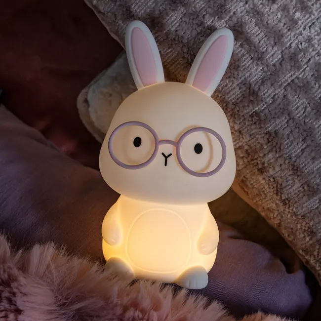 PINCHA RABBIT - Lampe de table Rechargeable Chambres d'enfant - Batterie/Piles - LED 3 StepDim - Rvb - Blanc | Essential - 54500/01/66