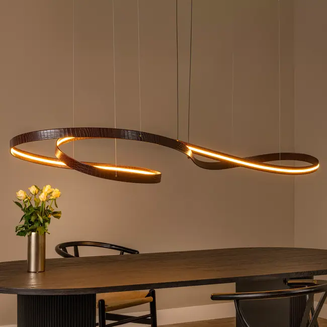 Premium SLALOM - Pendant light - LED Dim. - CCT - 1x80W 2200K/4000K - Coffee - 13493/68/96