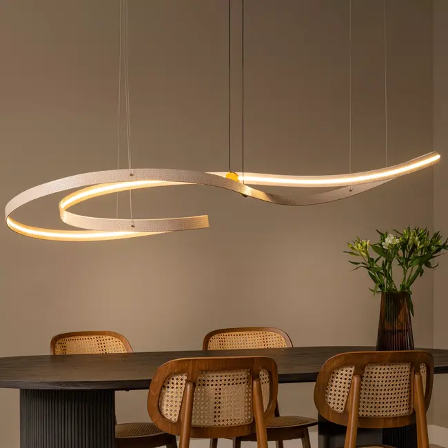 Premium SLALOM - Pendant light - LED Dim. - CCT - 1x80W 2200K/4000K - Cream - 13493/68/38