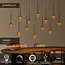 Premium CALINA - Pendant Lamp - LED Dimmable - CCT - 12x7W 2200K/3300K - Coffee - 24406/86/96
