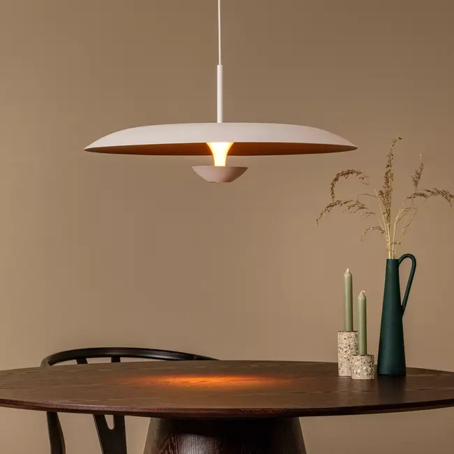 Premium KENNETH - Suspension - Ø 60 cm - LED Dim. - 1x16W 2700K - Blanc - 41412/60/31