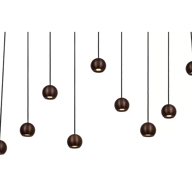 Premium MONTANA - Hanglamp - LED Dimb. - CCT - 13x5,7W 2700K/4000K - Koffie - 68400/75/96