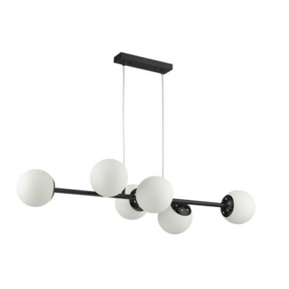 LioLights Hanging lamp E27 Bali 90 cm x 6 black