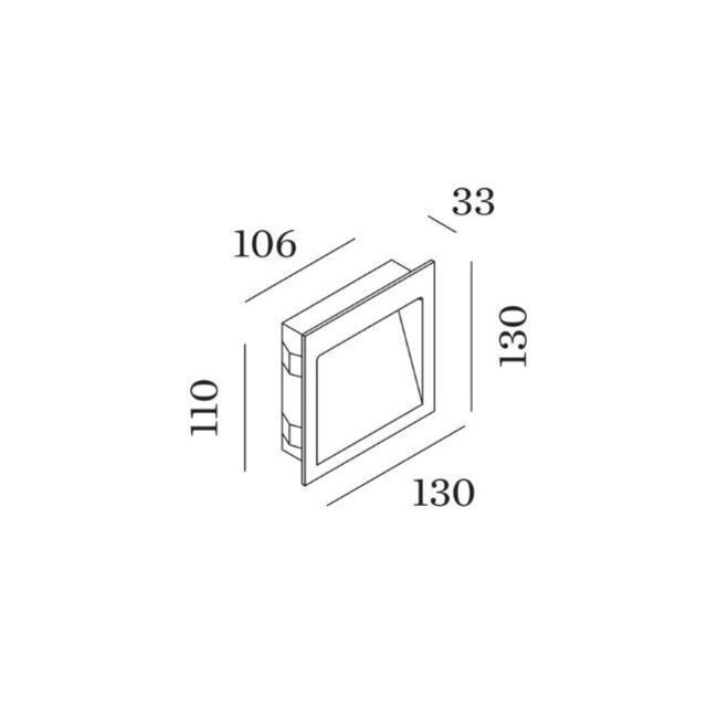 ORIS WALL 1.3 LED recessed luminaire