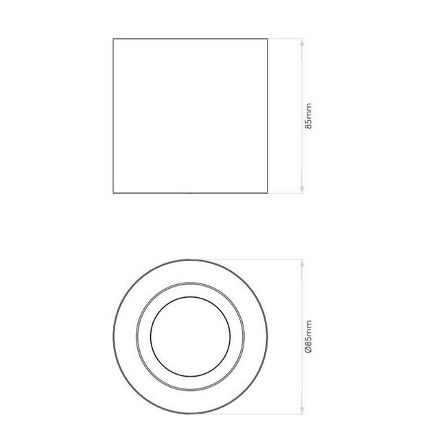 Spot de plafond Kos II IP65 noir