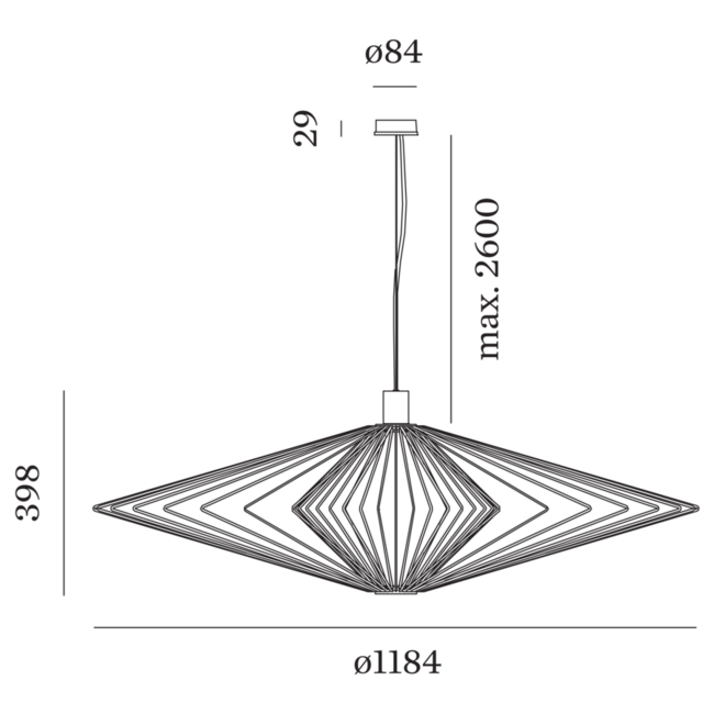 Design hanging lamp Wiro Diamond 3.0