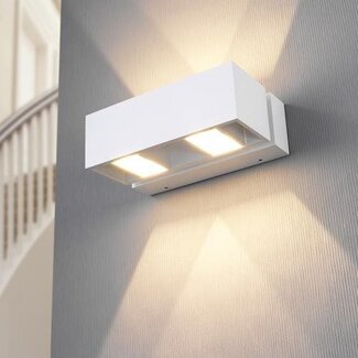 LioLights modern white LED wall luminaire IP54 BFELDII