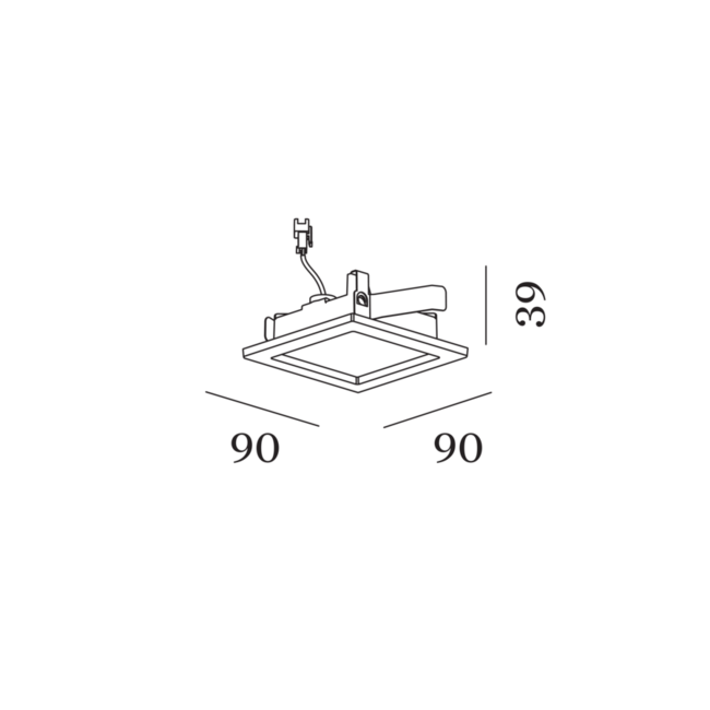 LUNA SQUARE IP44 1.0 - Blanc