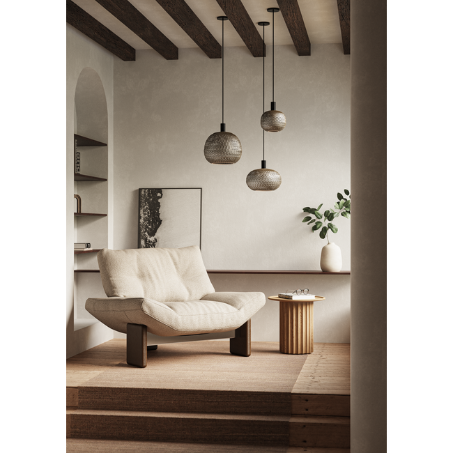 Ampoule LED flottante en bambou bronze G180 2200K 5W