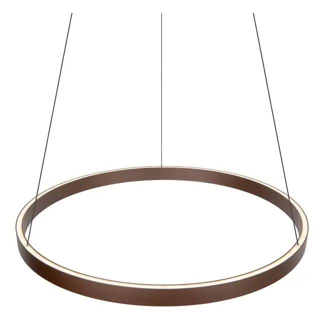 LIANE - Pendant lamp - Ø 80 cm - LED Dimmable - CCT - 2x36W 2700K/4000K - Rust brown | Vibes - 46404/80/97