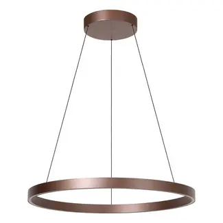 Lucide LIANE - Suspension - Ø 80 cm - LED à intensité variable - Température de couleur - 2 x 36 W 2700 K/4000 K - Brun rouille | Vibes