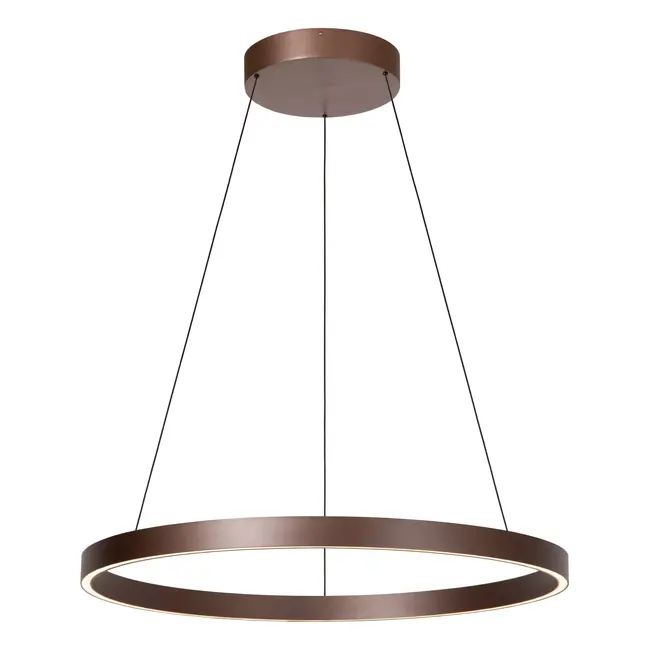 LIANE - Pendant lamp - Ø 80 cm - LED Dimmable - CCT - 2x36W 2700K/4000K - Rust brown | Vibes - 46404/80/97