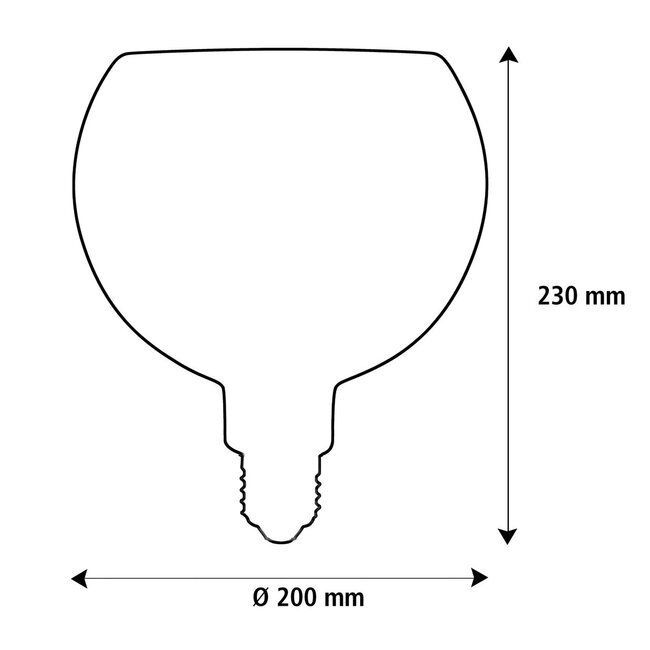 LED Billard Globe 200 black-E27-4W-240lm-2200K