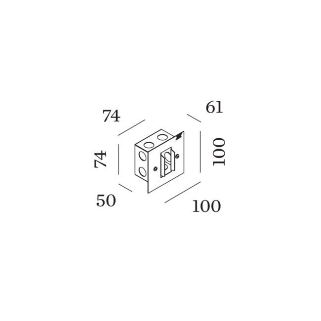 Strip 0.4 Inbouwbehuizing incl. plaasterkit