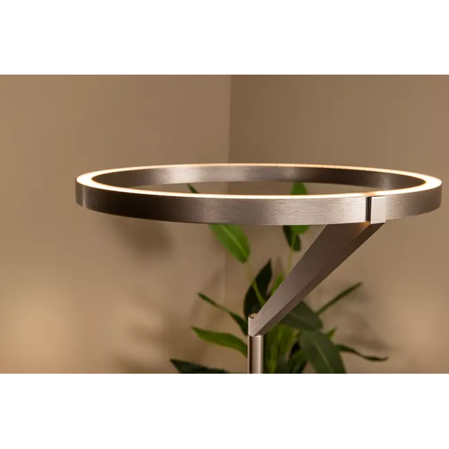 Lampe sur pied Premium APPLAUSE - Ø 33 cm - LED à intensité variable - Température de couleur : 2700 K/4000 K - Gris fer - 23700/20/15