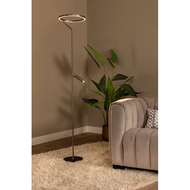 Lampe sur pied Premium APPLAUSE - Ø 33 cm - LED à intensité variable - Température de couleur : 2700 K/4000 K - Gris fer - 23700/20/15