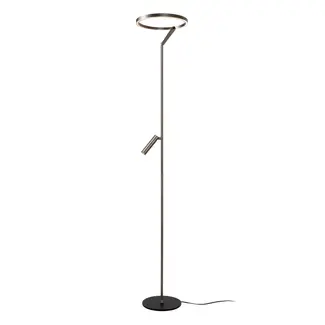 Lucide Premium Premium APPLAUSE - Vloerlamp - Ø 33 cm - LED Dimb. - CCT - 2700K/4000K - Grijs ijzer