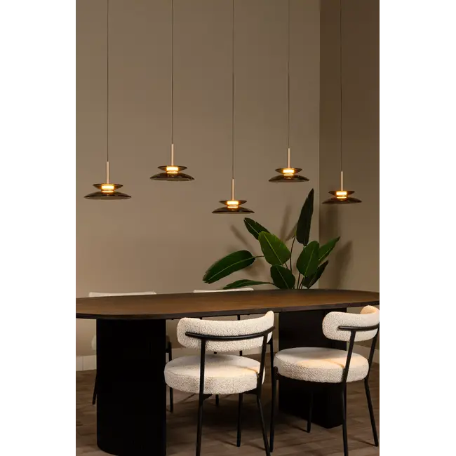 Premium SANTIAGO - Hanging lamp - LED Dimming. - CCT - 5x10W 2700K/4000K - Amber - 23401/60/62