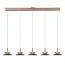 Lucide Premium Premium SANTIAGO - Hanging lamp - LED Dimming. - CCT - 5x10W 2700K/4000K - Amber