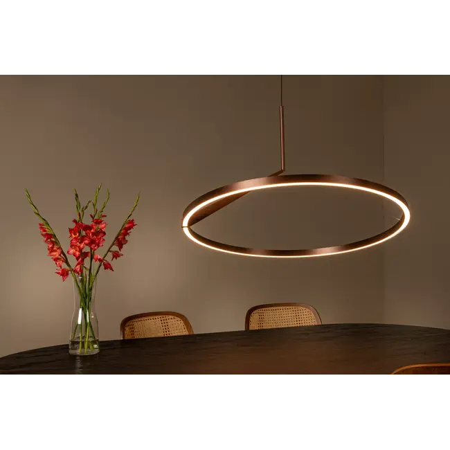 Suspension Premium APPLAUSE - Ø 80 cm - LED à intensité variable - Température de couleur - 1 x 50 W 2700 K/4000 K - Détecteur de mouvement - Couleur : Café - 23400/80/96