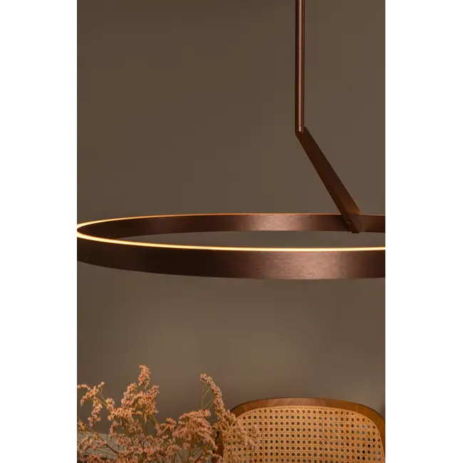 Premium APPLAUSE - Hanglamp - Ø 60 cm - LED Dimb. - CCT - 1x32W 2700K/4000K - Handbewegingssensor - Koffie - 23400/60/96