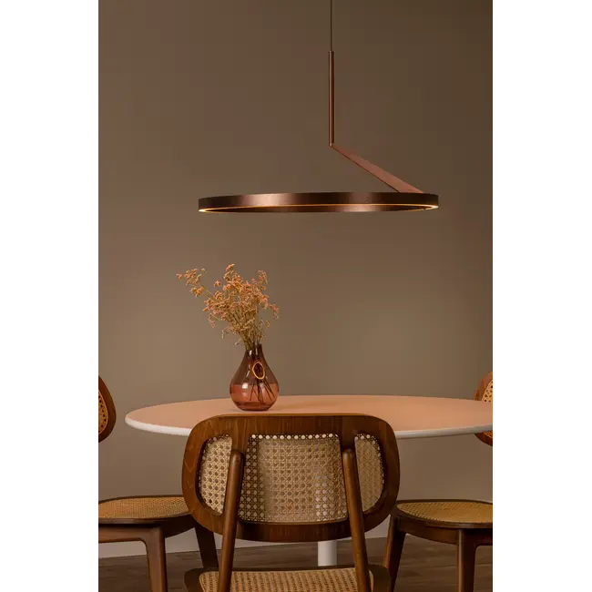 Suspension Premium APPLAUSE - Ø 60 cm - LED à intensité variable - Température de couleur - 1 x 32 W 2700 K/4000 K - Détecteur de mouvement - Couleur : Café - 23400/60/96