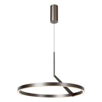 Lucide Premium Suspension Premium APPLAUSE - Ø 60 cm - LED à intensité variable - Température de couleur - 1 x 32 W 2700 K/4000 K - Détecteur de mouvement - Fer gris