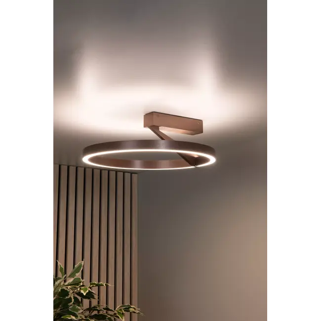 Plafonnier Premium APPLAUSE - Ø 40 cm - LED à intensité variable - Température de couleur - 1 x 26 W 2200 K/4000 K - Coloris Café - 23100/40/96