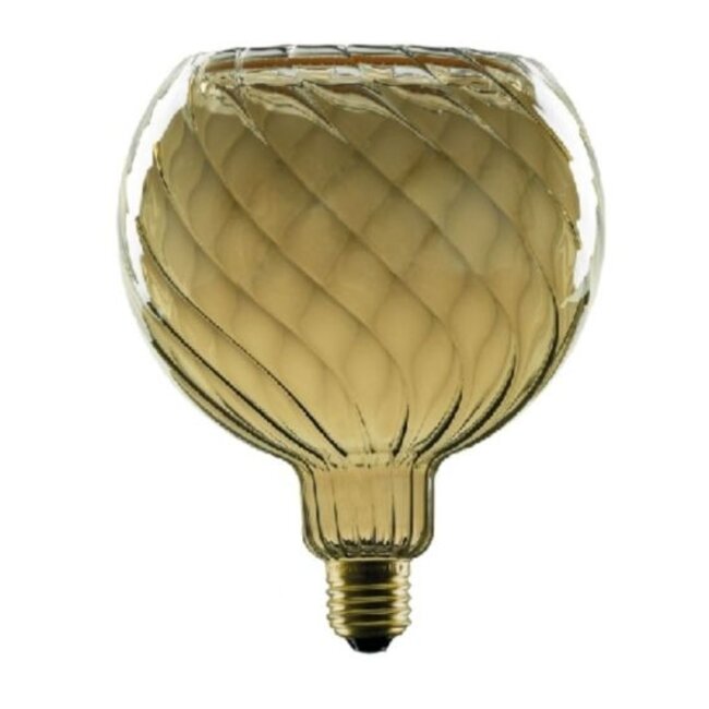 LED Floating Globe 150 twisted smokey grey-E27-6W-230lm-1900K