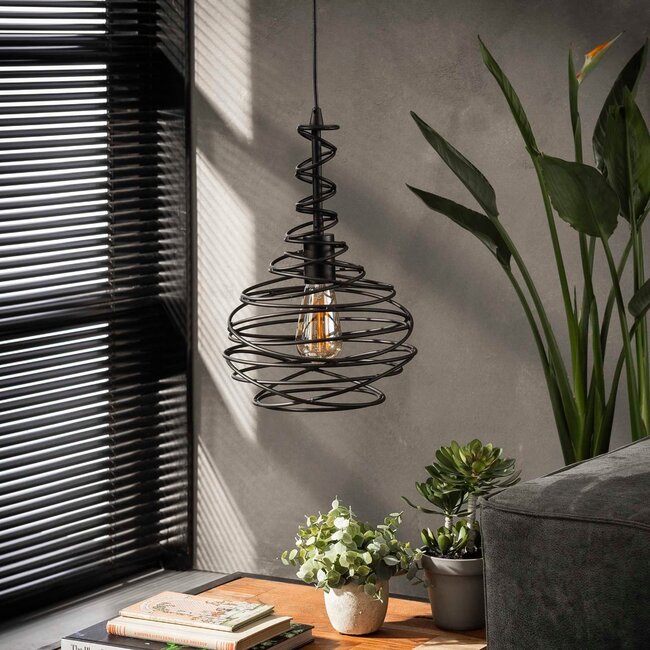 Lampe suspendue vintage 1x cône Ø25 spinn
