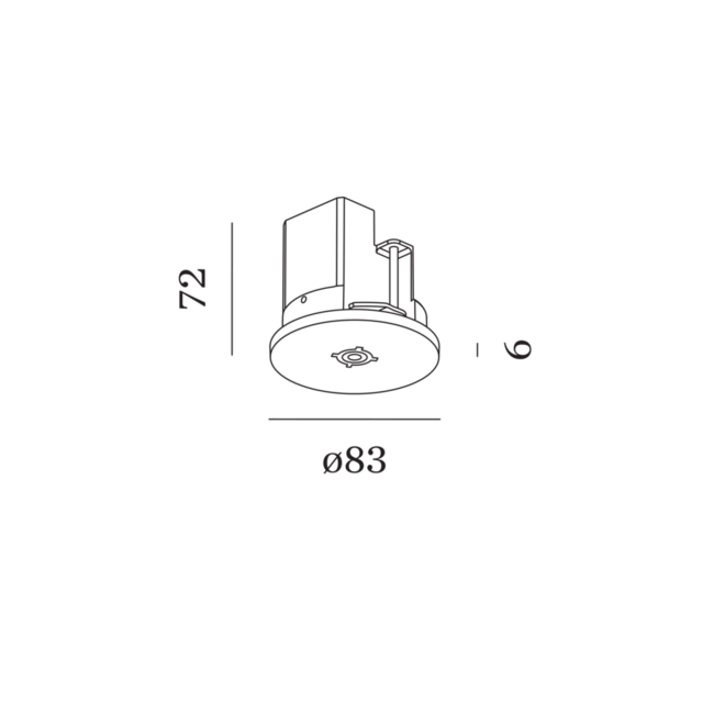 Half ingebouwde montageplaat rond