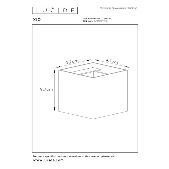 XIO - Wandlamp - LED Dimb. - G9 - 1x4W 2700K - Verstelbare stralingshoek - Grijs