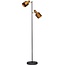 ETH Lampadaire LED vintage Sledge noir/doré