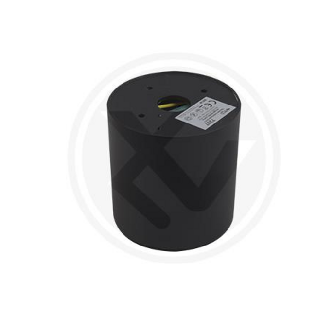 Opbouwspot IP54 GU10 rond 80x84 zwart - OUTLET