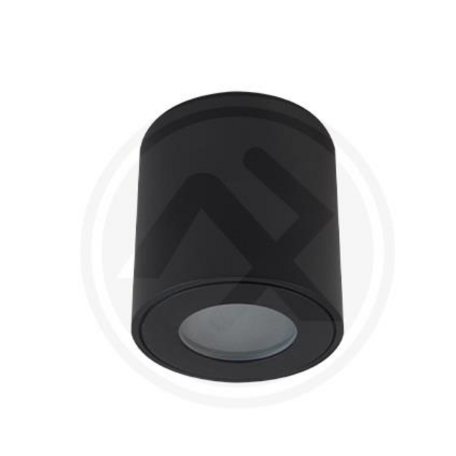 Opbouwspot IP54 GU10 rond 80x84 zwart - OUTLET
