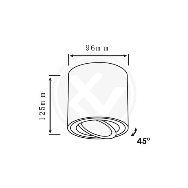 LEON opbouwspot IP20 GU10 - OUTLET