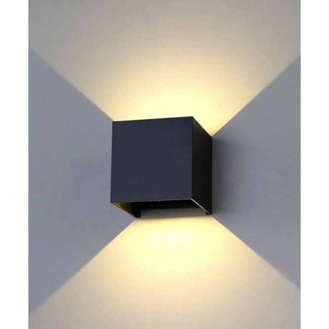 Applique Murale Ext rieure LED IP65 Noire Orientable Vers Le Haut 