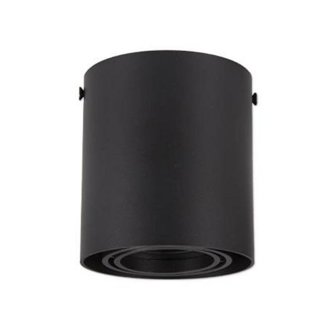 Adjustable surface-mounted spotlight round - GU10 - 90x100 black