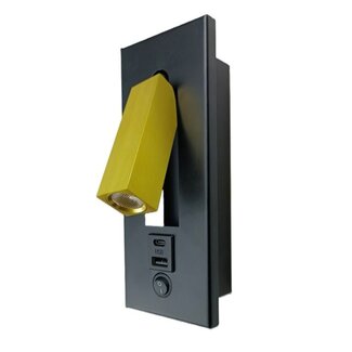 Artdelight Applique murale LED Adam avec port USB