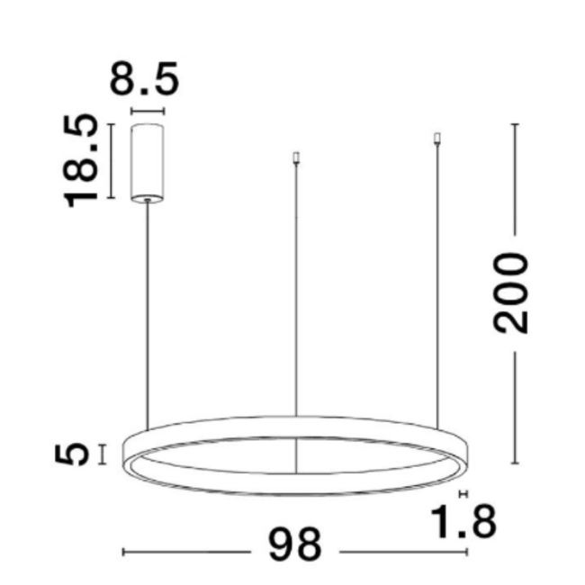 Hanglamp Elowen - dia 98 - Goud
