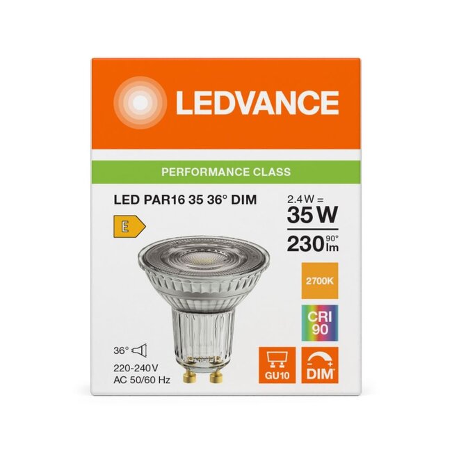 Spot LED GU10 2,4-35 W - Intensité variable