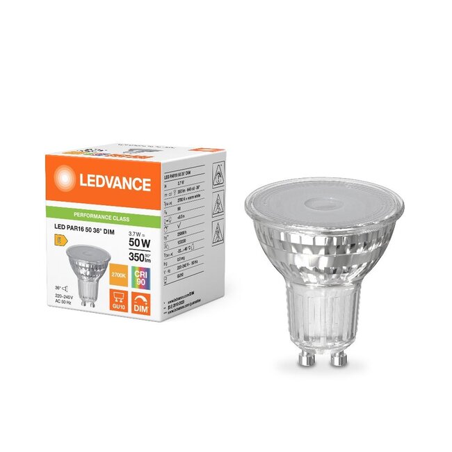 GU10 LED spotlight 3.7-50W - DIMMABLE