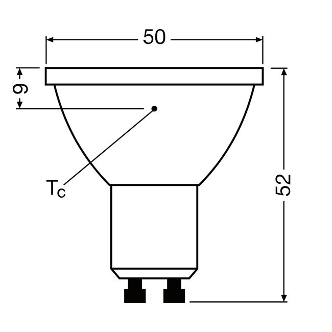 GU10 LED spotlight 6.1-80W - DIMMABLE