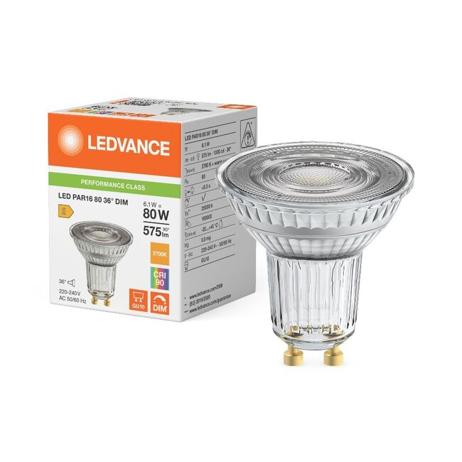 GU10 LED spot 6,1-80W - DIMBAAR