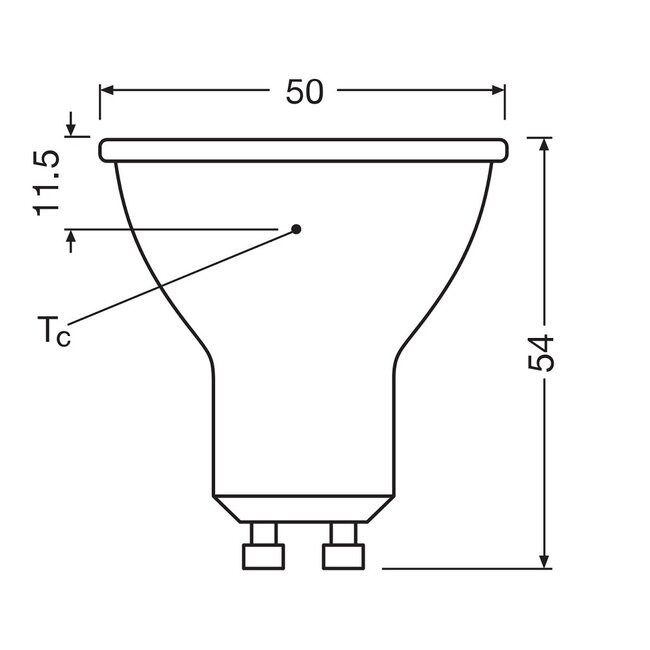 GU10 LED spotlight 6.1-80W - NON-DIMMABLE