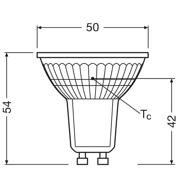 GU10 LED spotlight 8-100W - NON-DIMMABLE