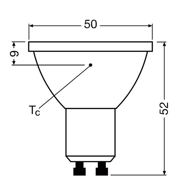 Spot LED GU10 8-100 W - Intensité variable